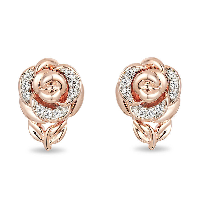 Threader Earrings in 14k Rose Gold | Shane Co.