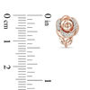 Thumbnail Image 2 of Enchanted Disney Belle 1/15 CT. T.W. Diamond Rose Stud Earrings in 10K Rose Gold