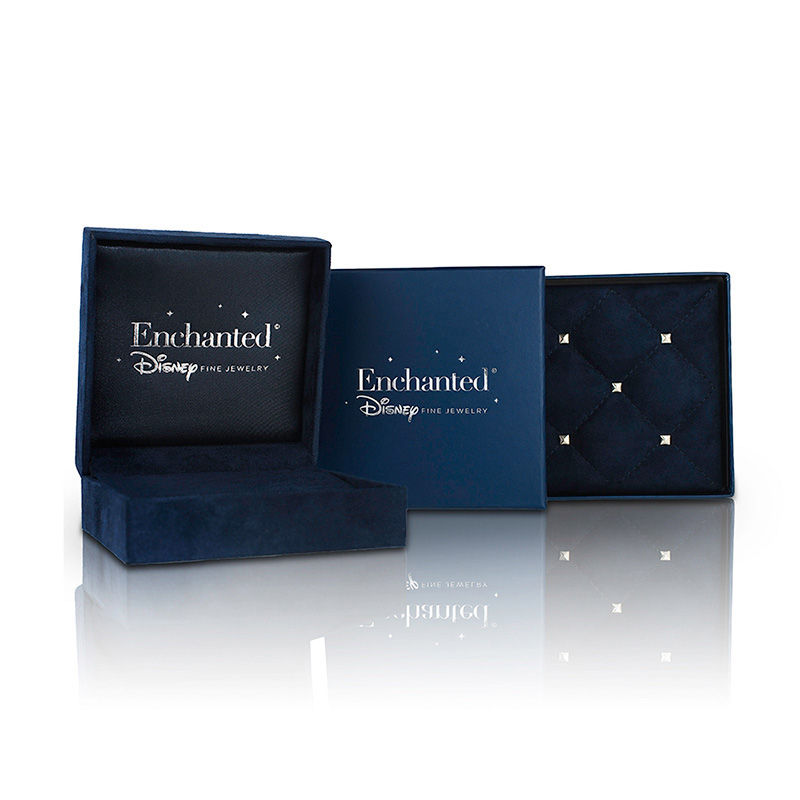 Enchanted Disney Belle 1/15 CT. T.W. Diamond Rose Stud Earrings in 10K Rose Gold