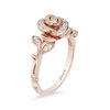 Thumbnail Image 2 of Enchanted Disney Belle 1/10 CT. T.W. Diamond Rose Ring in 10K Rose Gold