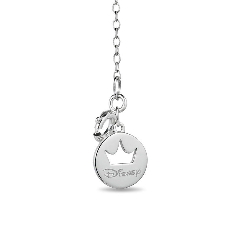 Enchanted Disney Belle 1/6 CT. T.W. Diamond Rose and Heart Pendant in Sterling Silver and 10K Rose Gold - 19"