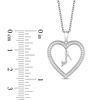 Thumbnail Image 3 of Enchanted Disney Cinderella 1/5 CT. T.W. Diamond Glass Slipper and Heart Pendant in Sterling Silver - 19"