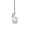 Thumbnail Image 1 of Enchanted Disney Cinderella Cultured Freshwater Pearl, Blue Topaz and Diamond Pendant in Sterling Silver - 19"