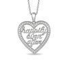 Thumbnail Image 1 of Enchanted Disney Princess 1/5 CT. T.W. Diamond "happily ever after" Heart Pendant in Sterling Silver - 19"