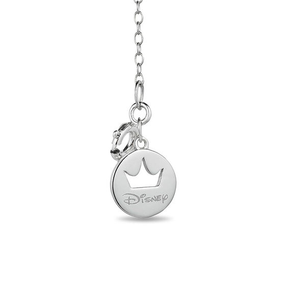Enchanted Disney Princess 1/5 CT. T.w. Diamond "happily ever after" Heart Pendant in Sterling Silver - 19"