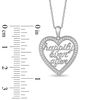 Thumbnail Image 3 of Enchanted Disney Princess 1/5 CT. T.W. Diamond "happily ever after" Heart Pendant in Sterling Silver - 19"