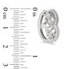 Thumbnail Image 2 of Enchanted Disney Princess 1/5 CT. T.W. Diamond Tiara Hoop Earrings in Sterling Silver