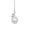 Thumbnail Image 1 of Enchanted Disney Princess 1/20 CT. T.W. Diamond Castle Key Pendant in Sterling Silver - 19"