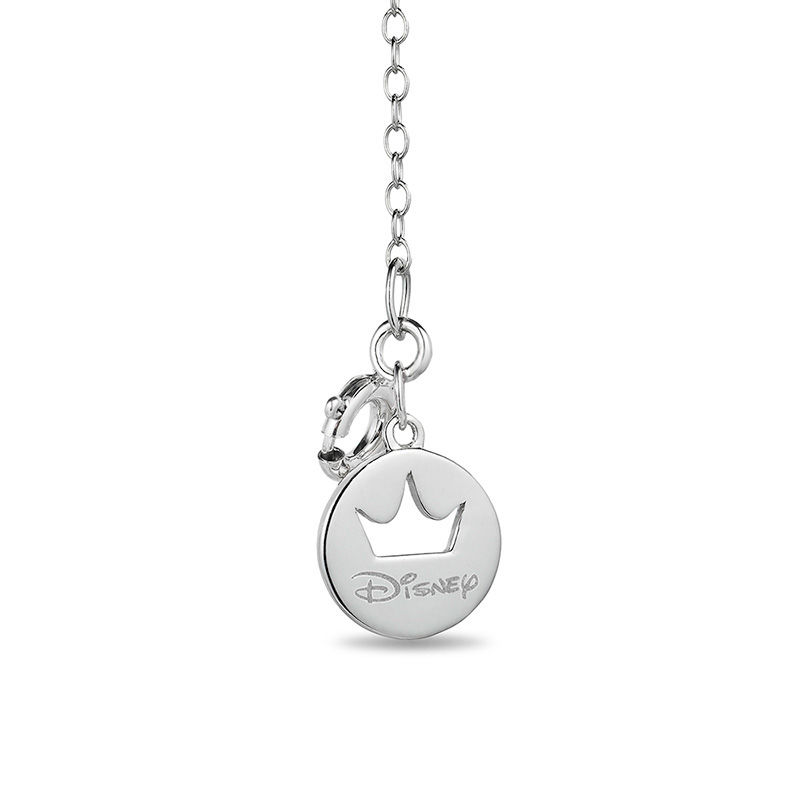 Enchanted Disney Princess 1/20 CT. T.W. Diamond Castle Key Pendant in Sterling Silver - 19"