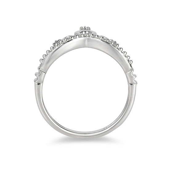 Enchanted Disney Princess 1/10 CT. T.w. Diamond Tiara Ring in Sterling Silver