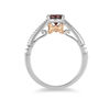 Thumbnail Image 3 of Enchanted Disney Snow White 6.0mm Garnet and 1/10 CT. T.W. Diamond Promise Ring in 10K Two-Tone Gold