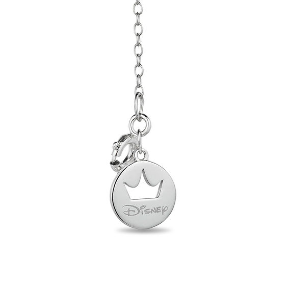 Enchanted Disney Snow White 1/5 CT. T.w. Diamond Apple Heart Pendant in Sterling Silver and 10K Rose Gold - 19"