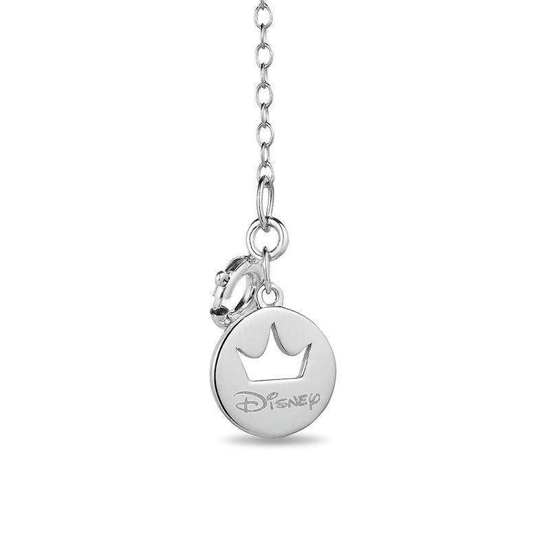 Enchanted Disney Snow White 1/5 CT. T.W. Diamond Apple Heart Pendant in Sterling Silver and 10K Rose Gold - 19"