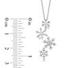 Thumbnail Image 3 of Enchanted Disney Elsa 1/10 CT. T.W. Diamond Snowflake Pendant in Sterling Silver - 19"
