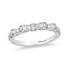 Thumbnail Image 1 of Enchanted Disney Snow White 1/4 CT. T.W. Diamond Bow Wedding Band in 14K White Gold