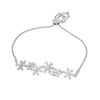 Thumbnail Image 0 of Enchanted Disney Elsa 1/6 CT. T.W. Diamond Snowflake Bolo Bracelet in Sterling Silver - 9.5"