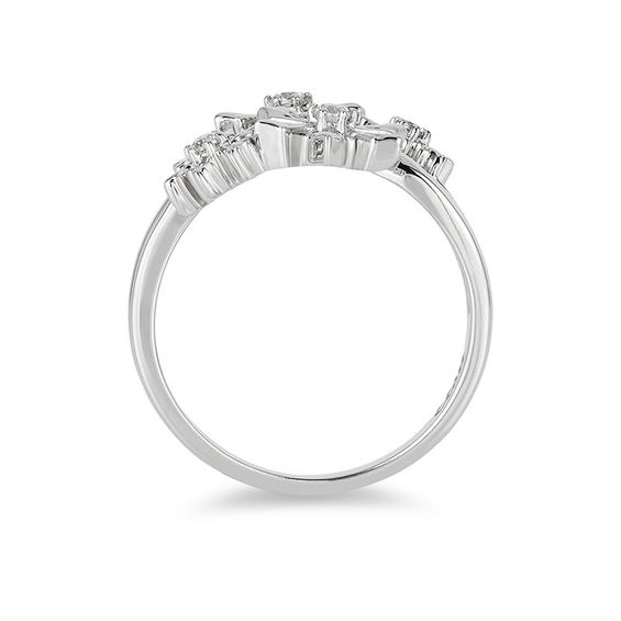 Enchanted Disney Elsa 1/10 CT. T.w. Diamond Snowflake Ring in Sterling Silver