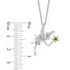 Thumbnail Image 3 of Enchanted Disney Tinker Bell Tourmaline and 1/10 CT. T.W. Diamond Pendant in Sterling Silver and 10K Gold Plate - 19"
