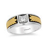 Thumbnail Image 0 of Enchanted Disney Men's 1/5 CT. Diamond Solitaire Crown Band in 14K Two-Tone Gold