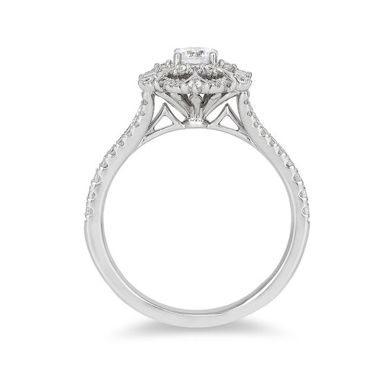 Enchanted Disney Elsa 5/8 CT. T.w. Diamond Snowflake Engagement Ring in 14K White Gold