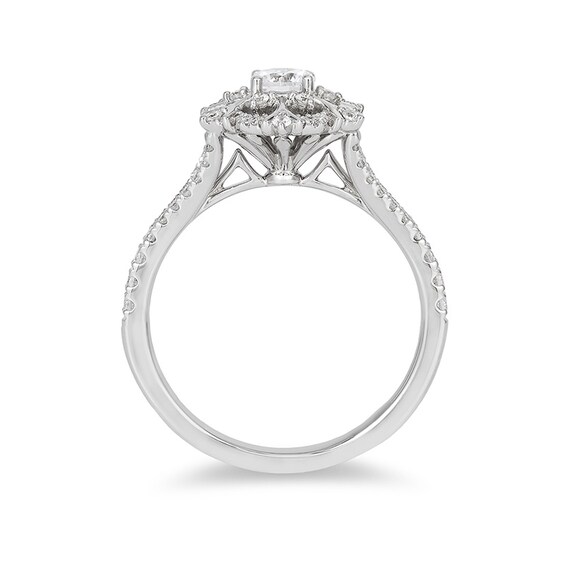 Enchanted Disney Elsa 5/8 CT. T.w. Diamond Snowflake Engagement Ring in 14K White Gold