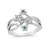 Thumbnail Image 0 of Enchanted Disney Tinker Bell Tourmaline and 1/10 CT. T.W. Diamond Star Ring in Sterling Silver