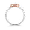 Thumbnail Image 3 of Enchanted Disney Snow White 1/10 CT. T.W. Diamond Bow Anniversary Band in 14K Two-Tone Gold