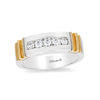 Thumbnail Image 1 of Enchanted Disney 1/3 CT. T.W. Diamond Five Stone Crown Wedding Band in 14K Two-Tone Gold