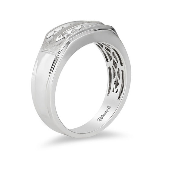 Enchanted Disney 1/4 CT. T.w. Diamond Two Row Wedding Band in 14K White Gold