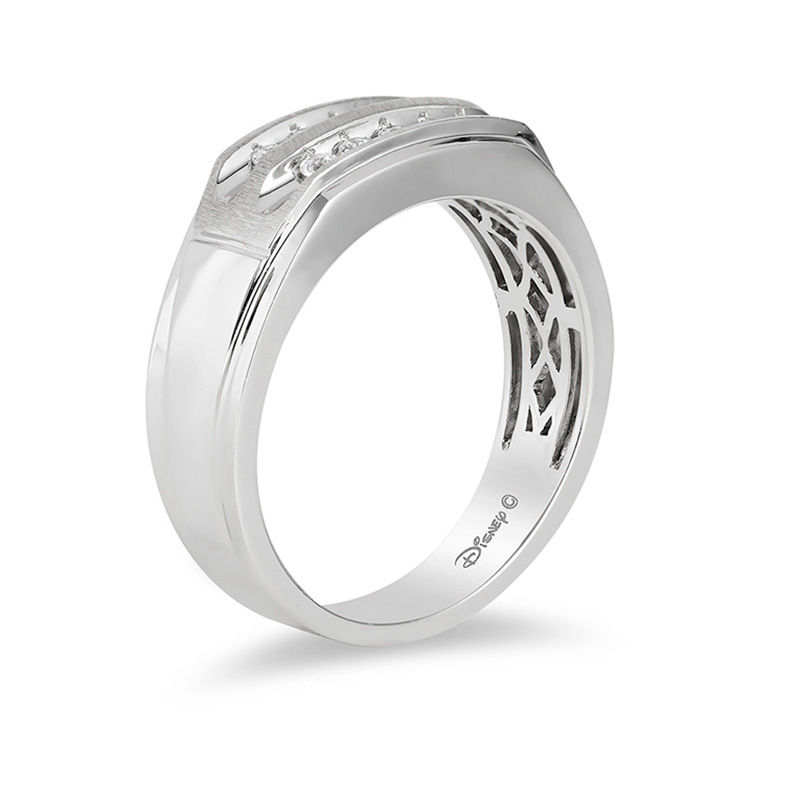 Main Image 2 of Enchanted Disney 1/4 CT. T.W. Diamond Two Row Wedding Band in 14K White Gold