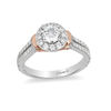 Thumbnail Image 0 of Enchanted Disney Cinderella 1 CT. T.W. Diamond Frame Collar Engagement Ring in 14K Two-Tone Gold