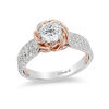 Thumbnail Image 0 of Enchanted Disney Belle 1-1/4 CT. T.W. Diamond Rose Frame Engagement Ring in 14K Two-Tone Gold