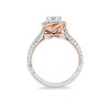 Thumbnail Image 1 of Enchanted Disney Belle 1-1/4 CT. T.W. Diamond Rose Frame Engagement Ring in 14K Two-Tone Gold