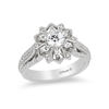 Thumbnail Image 1 of Enchanted Disney Elsa 1 CT. T.W. Diamond Snowflake Frame Engagement Ring in 14K White Gold