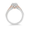 Thumbnail Image 2 of Enchanted Disney Aurora 3/4 CT. T.W. Princess-Cut Diamond Frame Engagement Ring in 14K Two-Tone Gold