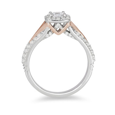 T.W Details about   Enchanted Disney Aurora 1.05 CT Diamond Engagement Ring In Sterling Silver