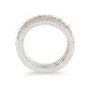 Thumbnail Image 3 of Enchanted Disney Princess 1/2 CT. T.W. Diamond Tiara Stackable Three Ring Set in 14K Two-Tone Gold