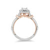 Thumbnail Image 2 of Enchanted Disney Snow White 5/8 CT. T.W. Emerald-Cut Diamond Frame Engagement Ring in 14K Two-Tone Gold