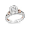 Thumbnail Image 2 of Enchanted Disney Snow White 5/8 CT. T.W. Emerald-Cut Diamond Frame Engagement Ring in 14K Two-Tone Gold