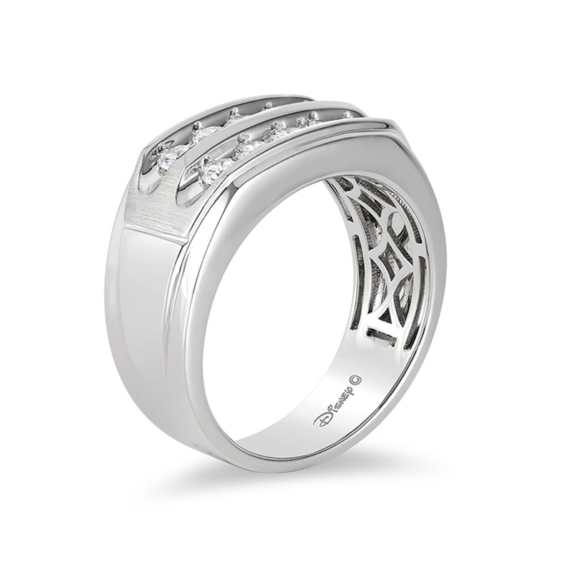 Main Image 2 of Enchanted Disney 3/4 CT. T.W. Diamond Two Row Wedding Band in 14K White Gold