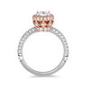 Thumbnail Image 3 of Enchanted Disney Princess 1-1/2 CT. T.W. Diamond Cushion Frame Crown Engagement Ring in 14K Two-Tone Gold