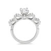 Thumbnail Image 2 of Enchanted Disney Snow White 1-3/4 CT. T.W. Emerald-Cut Diamond Bow Engagement Ring in 14K White Gold