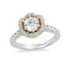 Thumbnail Image 1 of Enchanted Disney Belle 1-1/2 CT. T.W. Diamond Frame Engagement Ring in 14K Two-Tone Gold