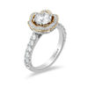 Thumbnail Image 1 of Enchanted Disney Belle 1-1/2 CT. T.W. Diamond Frame Engagement Ring in 14K Two-Tone Gold