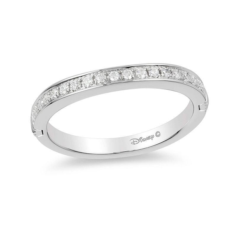 Main Image 1 of Enchanted Disney Princess 1/5 CT. T.W. Diamond Wedding Band in 14K White Gold