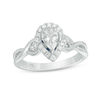 Thumbnail Image 1 of Vera Wang Love Collection 1 CT. T.W. Pear-Shaped Diamond Frame Twist Engagement Ring in 14K White Gold