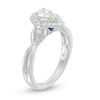 Thumbnail Image 2 of Vera Wang Love Collection 1 CT. T.W. Pear-Shaped Diamond Frame Twist Engagement Ring in 14K White Gold
