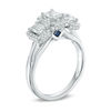 Thumbnail Image 2 of Vera Wang Love Collection 1-1/3 CT. T.W. Emerald-Cut Diamond Three Stone Frame Engagement Ring in 14K White Gold
