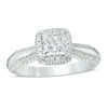 Thumbnail Image 0 of Vera Wang Love Collection 1-1/6 CT. T.W. Princess-Cut Diamond Frame Engagement Ring in 14K White Gold