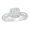 Thumbnail Image 1 of Vera Wang Love Collection 1-1/6 CT. T.W. Princess-Cut Diamond Frame Engagement Ring in 14K White Gold